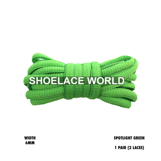 Spotlight Green Classic Oval Shoelaces 6mm Laces Ships Out From The USA Next Day