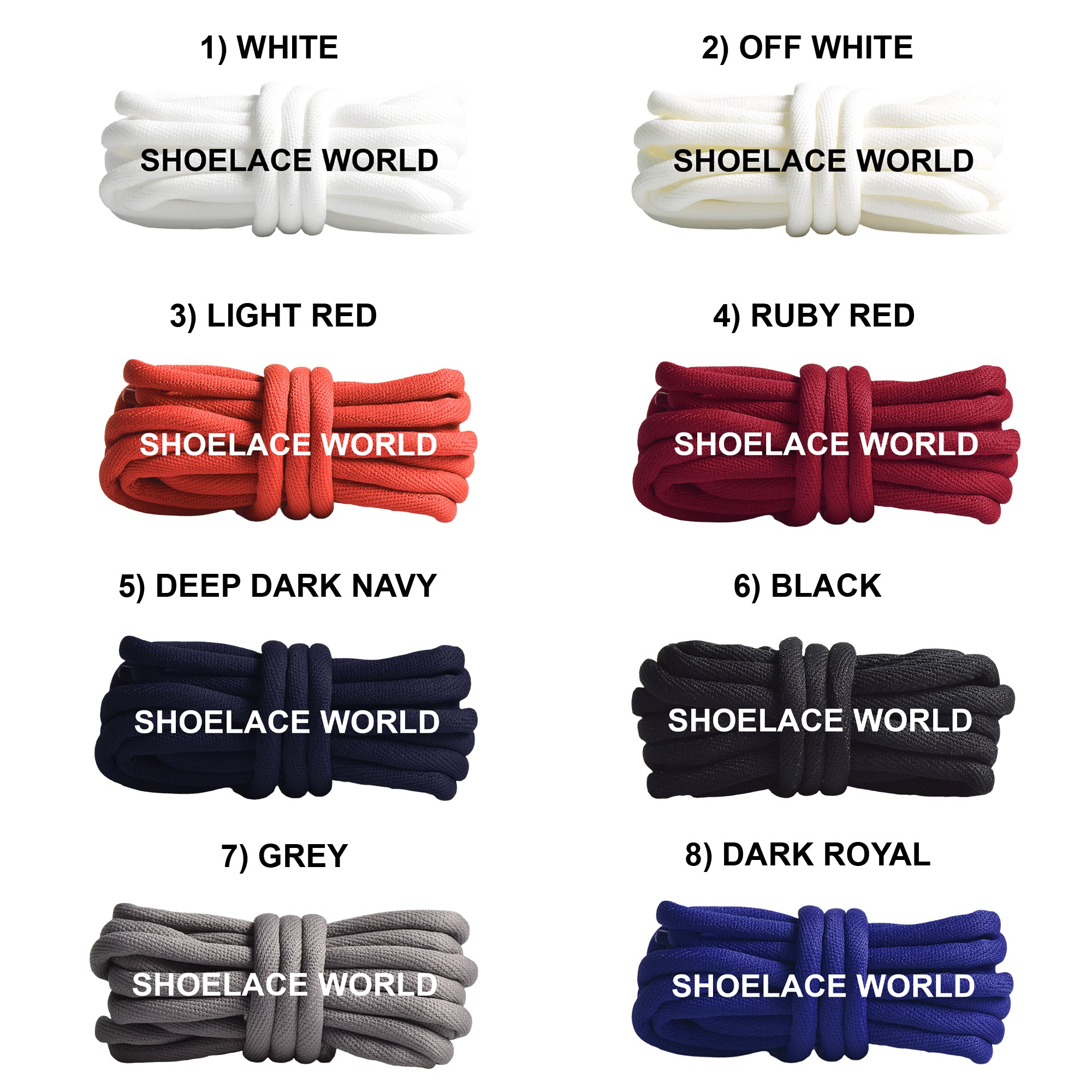 Tubular Soft Round Shoelaces