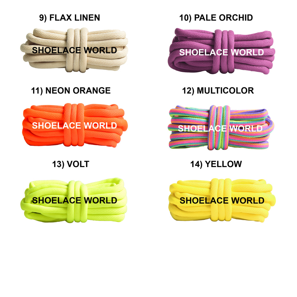 Tubular Soft Round Shoelaces